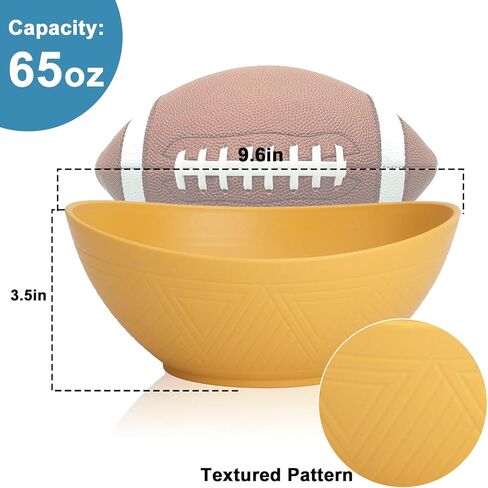 65 OZ Wheat Straw Bowls Set of 4, Large Unbreakable Salad Bowls, Microwave & Dishwasher Safe Big Serving Bowl, Plastic Kitchen Bowl for Popcorn, Cereal, Soup and Ramen (Multicolor) in Saudi Arabia