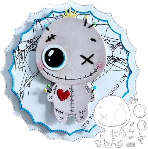 Halloween Smiling Voodoo Die Cuts for Card Making, Happy Halloween Metal Embossing Cutting Dies for DIY Scrapbooking Albums, Gift Card Stencils Craft Paper Cut Tcawlea in Saudi Arabia