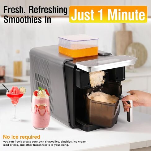 Slushie Machine, 4 IN 1 Shaved lce Machine & Slushie Machine & lce Cream Maker & Frozen Drink Machine, No Sugar Content Requirements, No Ice Needed, Auto-Clean, Perfect for Family, Parties in Saudi Arabia