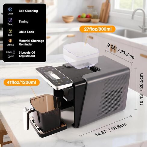 Slushie Machine, 4 IN 1 Shaved lce Machine & Slushie Machine & lce Cream Maker & Frozen Drink Machine, No Sugar Content Requirements, No Ice Needed, Auto-Clean, Perfect for Family, Parties in Saudi Arabia