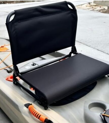 Kayak Paddleboard Canoe Seat Replacement Universal Upgrade Kit - Elevated Foldable Seat with Back Support with Cushioned Base - Seat and All Mounting Hardware in Saudi Arabia