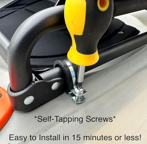Kayak Paddleboard Canoe Seat Replacement Universal Upgrade Kit - Elevated Foldable Seat with Back Support with Cushioned Base - Seat and All Mounting Hardware in Saudi Arabia