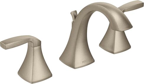 Moen Voss Brushed Nickel Two-Handle Widespread Bathroom Sink Faucet Trim Kit, Valve Included, TV6905BN in Saudi Arabia