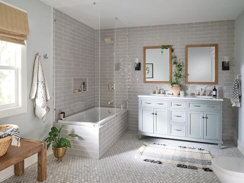Moen Voss Brushed Nickel Two-Handle Widespread Bathroom Sink Faucet Trim Kit, Valve Included, TV6905BN in Saudi Arabia