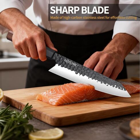 8 Inch Japanese Knife，Professional chef Knife，Hand Forged High Carbon Steel Knife for Cooking，Chopping.Sharp Durable Kitchen Knife for Home，Gifts for Women,Kitchen Gifts in Saudi Arabia