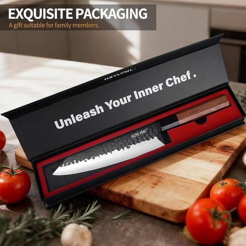 8 Inch Japanese Knife，Professional chef Knife，Hand Forged High Carbon Steel Knife for Cooking，Chopping.Sharp Durable Kitchen Knife for Home，Gifts for Women,Kitchen Gifts in Saudi Arabia