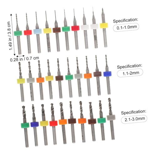 Holibanna 30pcs Micro Drill Bits Set Assorted for Hand Drill Jewelry Making PCB Drilling Cobalt in Saudi Arabia