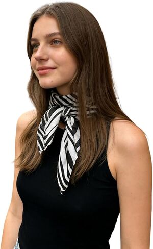 Multi-Usage Lightweight Chiffon Scarfs - Women's Fashion Animal Print Scarf Zebra Stripe Scarves in Saudi Arabia