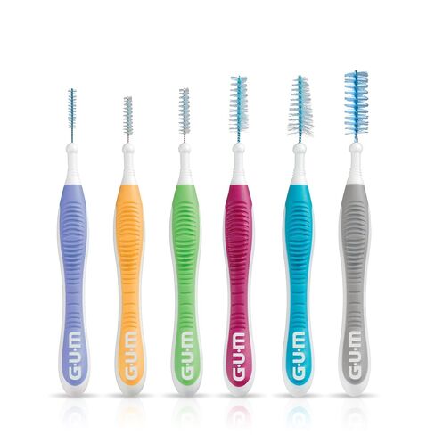 GUM Proxabrush Go-Betweens, Variety Pack, Interdental Brushes, Soft Bristled Dental Picks, Professional Sample, 36 Count (6 of Each Size) in Saudi Arabia