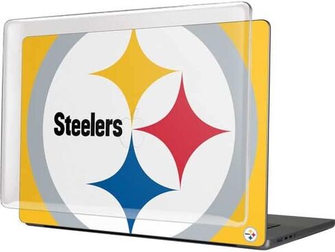 حافظة Skinit + غلاف متوافق مع جهاز MacBook Pro 16in (2021) - تصميم شعار كبير مرخص رسميًا من NFL Pittsburgh Steelers in Saudi Arabia
