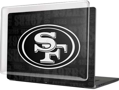 Skinit Case + Skin Compatible with MacBook Pro 16in (2021) - Officially Licensed NFL San Franciso 49ers Black & White Design in Saudi Arabia