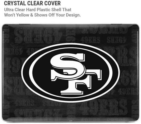 Skinit Case + Skin Compatible with MacBook Pro 16in (2021) - Officially Licensed NFL San Franciso 49ers Black & White Design in Saudi Arabia