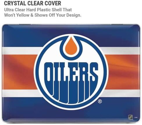 Skinit Case + Skin Compatible with MacBook Pro 16in (2021) - Officially Licensed NHL Edmonton Oilers Jersey Design in Saudi Arabia