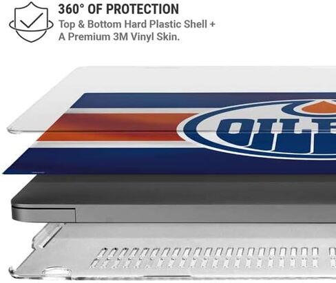 Skinit Case + Skin Compatible with MacBook Pro 16in (2021) - Officially Licensed NHL Edmonton Oilers Jersey Design in Saudi Arabia