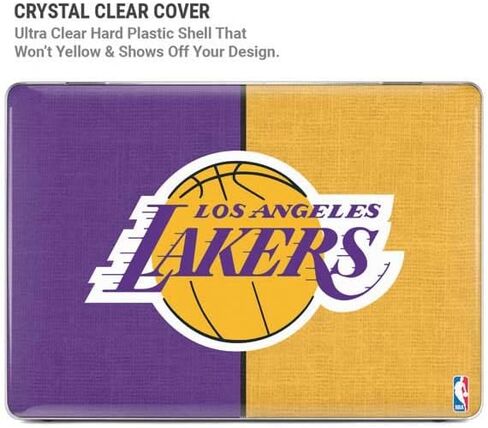 حافظة Skinit + غلاف متوافق مع جهاز MacBook Pro 16in (2021) - تصميم قماشي مرخص رسميًا من NBA Los Angeles Lakers in Saudi Arabia