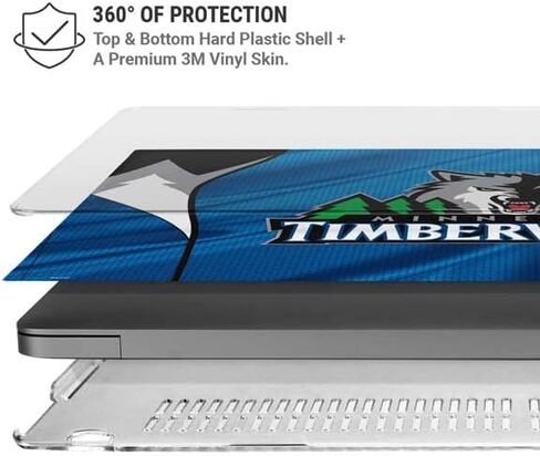 Skinit Case + Skin Compatible with MacBook Pro 16in (2021) - Officially Licensed NBA Minnesota Timberwolves Jersey Design in Saudi Arabia