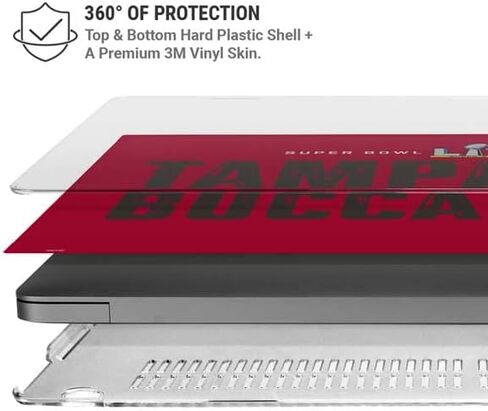 Skinit Case + Skin Compatible with MacBook Pro 16in (2021) - Officially Licensed NFL Super Bowl LV Champions Tampa Bay Buccaneers Design in Saudi Arabia