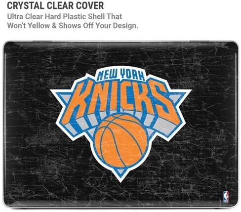حافظة Skinit + غلاف متوافق مع جهاز MacBook Pro 16in (2021) - تصميم شعار ثانوي أسود مرخص رسميًا من NBA New York Knicks in Saudi Arabia