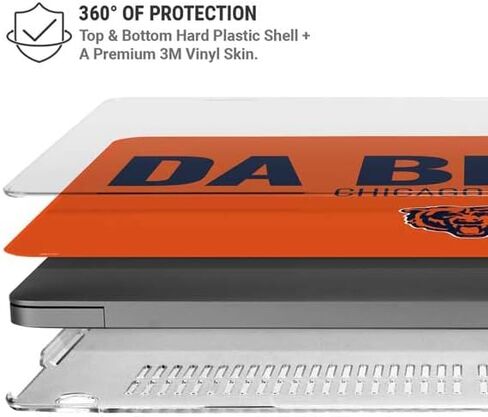 Skinit Case + Skin Compatible with MacBook Pro 16in (2021) - Officially Licensed NFL Chicago Bears Team Motto Design in Saudi Arabia
