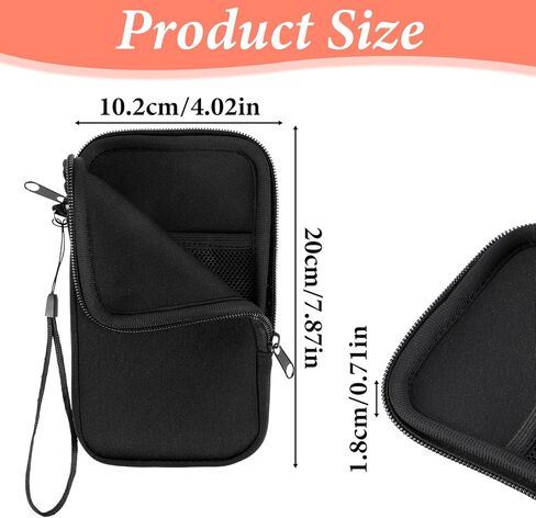 1 Pc Tampon Bag, Tampon Holder for Purse, Portable Tampon Pouch with Strap, Neoprene Travel Friendly Discreet Period Bag for Feminine Products, Waterproof Pad Bag, Black (Bag Only) in Saudi Arabia