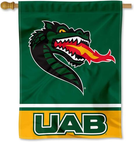 لافتة علم المنزل بشعار UAB Blazers Wordmark in Saudi Arabia