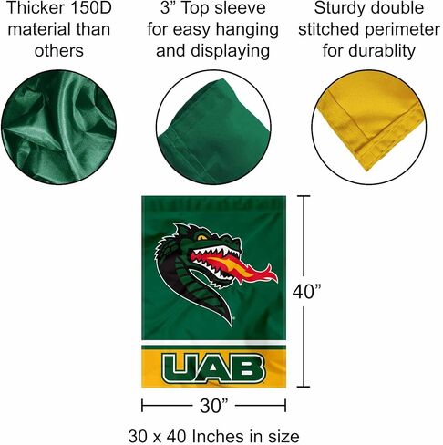 لافتة علم المنزل بشعار UAB Blazers Wordmark in Saudi Arabia