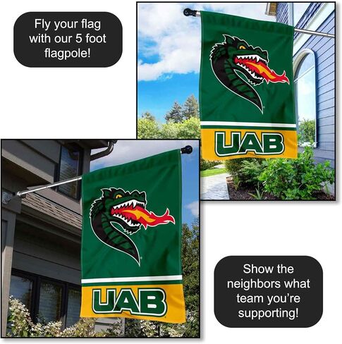 لافتة علم المنزل بشعار UAB Blazers Wordmark in Saudi Arabia