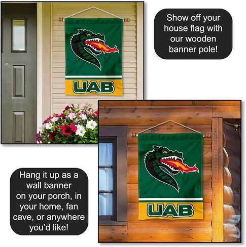 لافتة علم المنزل بشعار UAB Blazers Wordmark in Saudi Arabia