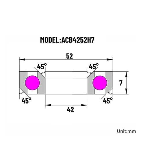 1 قطعة سماعة تحمل ACB4252H7 حجم 42*52 7 مللي متر 45 درجة/45 درجة دراجة in Saudi Arabia