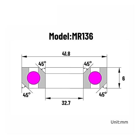 1 حزمة MR136 سماعة تحمل 32.7*41.8 6 مللي متر 45 درجة * 45 درجة دراجة الجبهة السلطانية كم ACB3039 دراجة هوائية جبلية التوازن in Kuwait