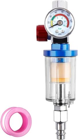 1/4" Air Pressure Regulator for Spray Pneumatic Air Filter Auto Parts Inline oil Water Trap Filter Separator with EU Adapter in Saudi Arabia