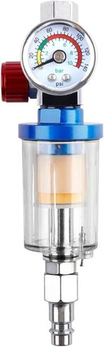 1/4" Air Pressure Regulator for Spray Pneumatic Air Filter Auto Parts Inline oil Water Trap Filter Separator with EU Adapter in Saudi Arabia