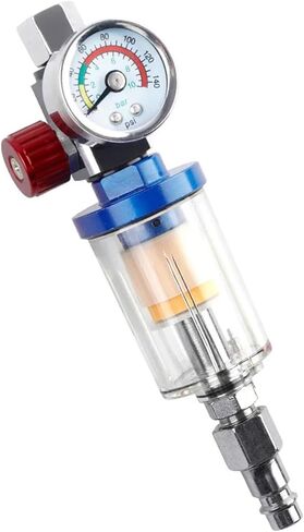 1/4" Air Pressure Regulator for Spray Pneumatic Air Filter Auto Parts Inline oil Water Trap Filter Separator with EU Adapter in Saudi Arabia