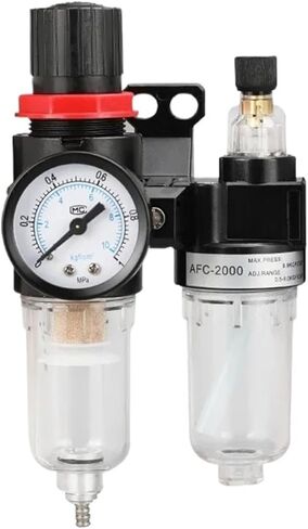 AFC2000 Pneumatic Air Compressor Filter Regulator Lubricants AFR2000 + AL2000 G1/4 Oil Water Separator Reduce Pressure(With 12mm fitting) in Saudi Arabia