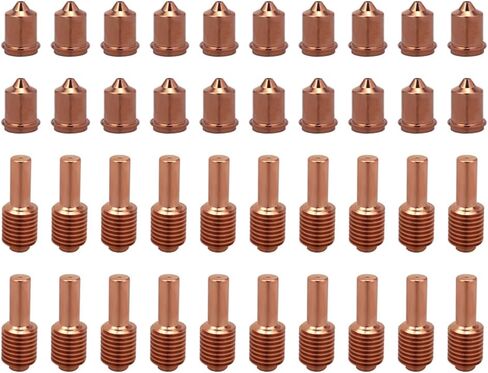 220669 Electrode 20pcs & 220671 Nozzle 20pcs Fit 45 Cutting Torch Plasma Consumables in Saudi Arabia