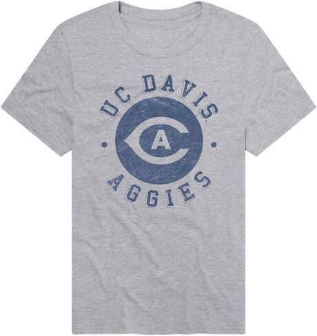 University of California Davis Classic Retro Stamp Logo Official NCAA Classic Ring-Spun T-Shirt Unisex for Men & Women in Saudi Arabia