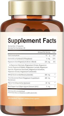 Totaria Magnesium Complex with NMN Supplement, NAD Supplements for Women Sleep & Relax, Boost NAD Levels, Cellular Energy & Anti-Aging, NMN NAD Resveratrol Supplement with PQQ, Non-GMO in Saudi Arabia