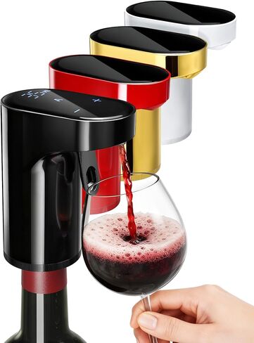 Mothers Day Gift Essential,5-in-1 Electric Wine Decanter & Smart Liquor Dispenser,Automatic Aerator&Pourer with 1-999ml Precision Dosing | Gift for Mom,Women,Dad,Wine&Whiskey Lovers,Birthday (Black) in Saudi Arabia