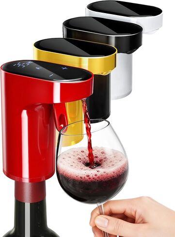 Mothers Day Gift Essential,5-in-1 Electric Wine Decanter & Smart Liquor Dispenser,Automatic Aerator&Pourer with 1-999ml Precision Dosing | Gift for Mom,Women,Dad,Wine&Whiskey Lovers,Birthday (Black) in Saudi Arabia