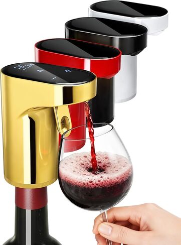 Mothers Day Gift Essential,5-in-1 Electric Wine Decanter & Smart Liquor Dispenser,Automatic Aerator&Pourer with 1-999ml Precision Dosing | Gift for Mom,Women,Dad,Wine&Whiskey Lovers,Birthday (Black) in Saudi Arabia