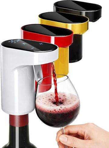 Mothers Day Gift Essential,5-in-1 Electric Wine Decanter & Smart Liquor Dispenser,Automatic Aerator&Pourer with 1-999ml Precision Dosing | Gift for Mom,Women,Dad,Wine&Whiskey Lovers,Birthday (Black) in Saudi Arabia