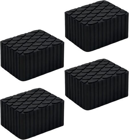 4 Pcs Solid Rubber Auto Lift Pads,6.3" x4.7" x 3.1" Anti Skid Rubber Blocks for Car Lift,Jacks and Racks,Jack Stand Pads 3000Lbs Capacity (6.3" x4.7" x 3.1") in Saudi Arabia