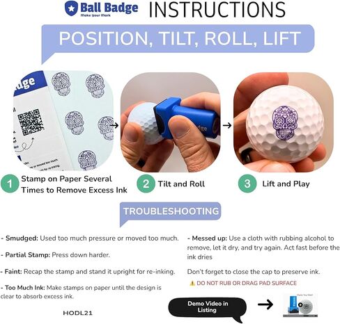 Ball Badge Golf Ball Stamp – Personalized Initial Letter [A–Z] | Self-Inking Monogram Golf Ball Marker | Reusable Marking Tool to Identify & Customize Your Golf Balls in Saudi Arabia