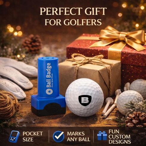 Ball Badge Golf Ball Stamp – Personalized Initial Letter [A–Z] | Self-Inking Monogram Golf Ball Marker | Reusable Marking Tool to Identify & Customize Your Golf Balls in Saudi Arabia
