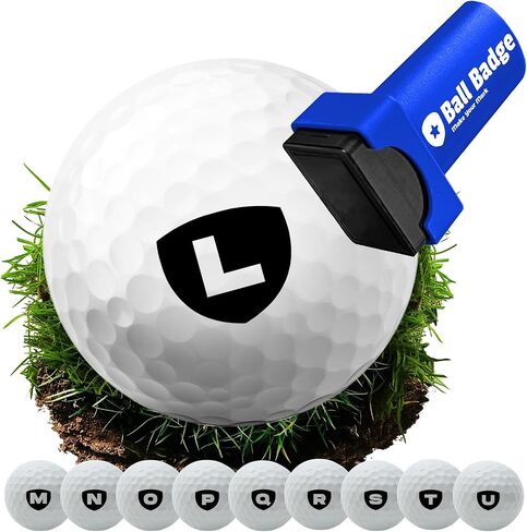 Ball Badge Golf Ball Stamp – Personalized Initial Letter [A–Z] | Self-Inking Monogram Golf Ball Marker | Reusable Marking Tool to Identify & Customize Your Golf Balls in Saudi Arabia