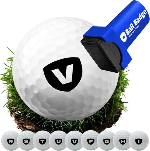 Ball Badge Golf Ball Stamp – Personalized Initial Letter [A–Z] | Self-Inking Monogram Golf Ball Marker | Reusable Marking Tool to Identify & Customize Your Golf Balls in Saudi Arabia