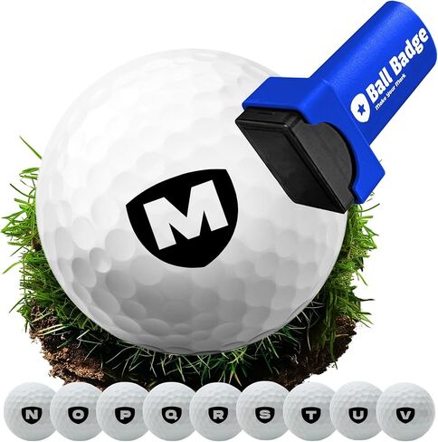 Ball Badge Golf Ball Stamp – Personalized Initial Letter [A–Z] | Self-Inking Monogram Golf Ball Marker | Reusable Marking Tool to Identify & Customize Your Golf Balls in Saudi Arabia
