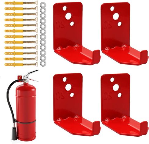 Uenhoy 2 Pack Fire Extinguisher Bracket Wall-Mount Fire Extinguisher Holder up to 20 lbs, Suitable for Dry Chemical and Water Extinguishers in Saudi Arabia