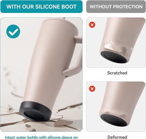 Silicone Water Bottle Boot for Brumate Era 30oz and 40oz Anti-Slip Protective Sleeve Bottom Bumper Protector Pefect Match Colors in Saudi Arabia