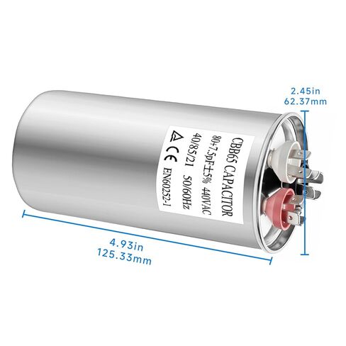 for 473731Z Heat Pump Capacitor Replacement Compatible with Pentair UltraTemp Pool and Spa Heat Pumps 80+7.5 uF 440V AC 50/60Hz Start/Run Motor Capacitor for Fan and Compressor Applications in Saudi Arabia
